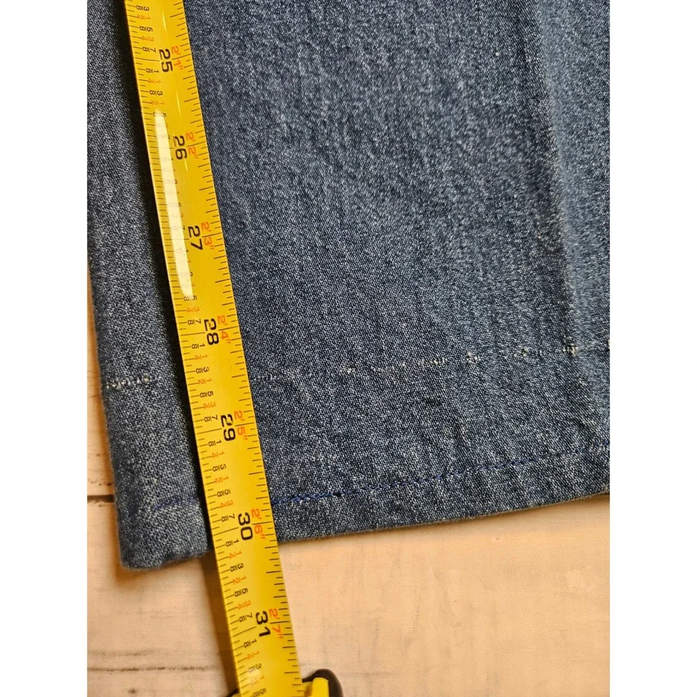 Cabelas Hiker Vintage High Waisted Cargo Jeans Wide Leg Denim Blue Pleated Sz 10